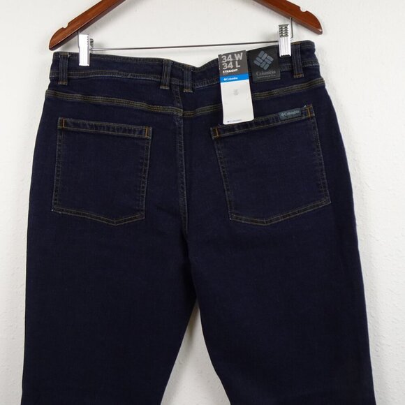 Columbia Straight Leg Jeans Men's Size 34x34 Blue Stretch Denim Hideaway Springs - Picture 5 of 10
